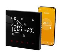 Beok Thermostat Connecté WiFi pour Chauffage de Chaudière à Gaz Thermostat d'Ambiance Programmable Régulateur de Température avec LCD Numérique Compatible Alexa Google Home 3A,Blanc