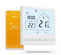 Beok Tuya Thermostat Intelligents pour Chauffage au Sol Électrique avec Sonde Externe,16A Thermostat Connecté WiFi,Commande Vocale/à Distance,Thermostats d'ambiance Compatible avec Alexa,Google Home