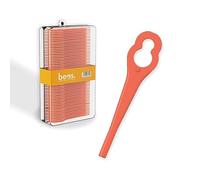 beos 100x lames pour coupe-herbes Einhell, Bosch, CMI | Lames en plastique pour les coupe-herbes Einhell GE-CT 18 LI|GE-CT 18 LI Kit|Bosch ART26 Accutrim|CMI C-ART-10, 8/17