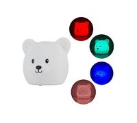 BEPER Lampe LED ourson en silicone pour enfants, veilleuse multicolore tactile, rechargeable USB, douce et sûre, 0 m + Facil