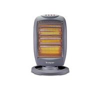 BEPER P203PAN011 Panneau radiant halogène, 400/800/1200W, 3 Eléments chauffants, 3 Niveaux de puissance, Oscillation horizontale automatique, Fonction ECO et Arrêt automatique, Gris