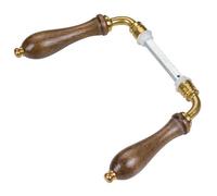 Béquille de porte double bois noyer - Carré 7 mm - Poire - Dubois ind