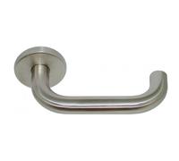 Béquille double à rosace ronde Medoc en inox 304 brossé recy UROWALE