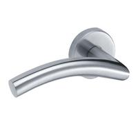 Béquille double coudée 491 sur rosace ronde en inox - LINOX