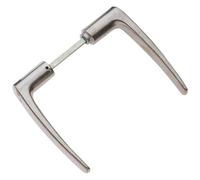 Béquille double de porte extérieur - Chantier - carré de 6 mm - alu poli