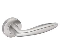 Béquille double JADE semi massive sur rosace bec de cane inox 1594 HERACLES B-INOX-12