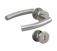 Béquille double sur rosace en inox - TRONDHEIM clé L