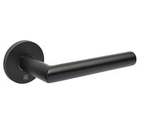 Béquille double sur rosace JADE slim noir mat bec de cane diamètre 19 mm SL02 HERACLES B-INOX-SL02N