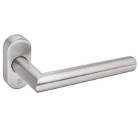Béquille double sur rosace ovale étroite JADE 1394 inox brossée HERACLES B-INOX-RE02