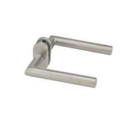 THIRARD - Paire de Béquilles pour Porte - Rosace - Carré 7 x 110 mm - Aspect Inox - Type de Poignée Béquilles - Usage Porte Intérieure - Finition Gris - Installation Facile