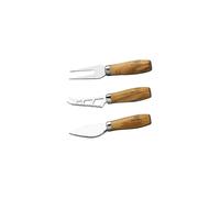 BERARD Set de 3 couteaux à fromage en bois d'olivier marron