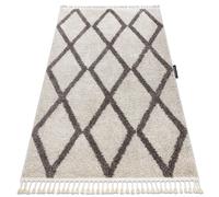 Tapis BERBER TROIK crème Franges berbère marocain shaggy 180x270 cm