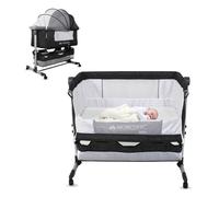 Berceau 3 en 1, Lit pour bébé, Mobiclinic Berceau, Lit d'appoint réglable, 87 x 58-66 x 81-76 cm, avec roulettes et matelas, Hauteur réglable en 3 Night