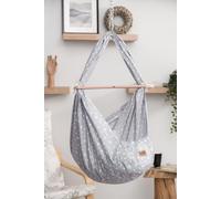 Berceau à ressort pour bébé Aide à l'endormissement Nouveau-né 0-15 kg | tout compris | gris étoile