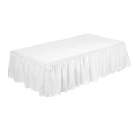 Berceau À Volants avec Pompons | Jupes Lit pour Tout-Petits, Jupe De Lit en Microfibre pour Berceau De Bébé, Housse Anti-poussière pour Lit Cache Sommier pour Bébés Garçons Filles (132x71.1x35cm)