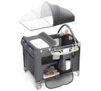 Berceau ALIGHTUP 3 en 1 Lit d'appoint pour bébé Lit de voyage Lit bébé, avec roulettes Lit enfant, paroi latérale pliable pour la maison et les déplacements