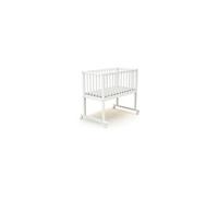 AT4 - Berceau 40x80 NOA Blanc| 86 x 58,5 x 80 cm | Matelas inclus 40x80x5cm | 4 roues multidirectionnelles | Facile à déplacer