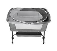 Berceau Cododo avec Matelas et Moustiquaire, Maille Respirante, Moustiquaire, 2 in 1 Lit Bébé Cododo pour Les Bébés de 0 à 36 Mois Pliable -104*52*100-110 cm (4 niveaux de hauteur) - gris lin