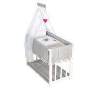 Berceau Cododo Complet Roba - Adam Et Eule - Blanc - Hauteur Réglable - Matelas Inclus Blanc