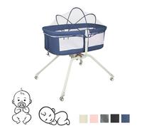 Berceau cododo et lit bébé roulant - lit Parapluie avec Matelas et moustiquaire pour bébé de 0 à 9kg - 90x70x103cm - Marine