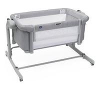 Chicco Next2Me Magic Evo, Berceau Bébé Cododo, Lit Bébé Cododo, avec Mode Balançoire, Rail Ouvrable, 11 Niveaux de Hauteur, Réglable en Hauteur, 4 Roues, Matelas et Sac de Voyage Inclus, Gris Clair