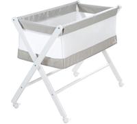 Berceau Cododo Pliable - ROBA - Toile et maille - Matelas et roulettes à freins - 90 x 45 cm - Gris / Blanc