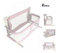 Berceau Cododo pour Bébé,QUIIENCLEE, Lit pliant pour bébéavec Moustiquaire, Hauteur réglable,filet Perspective,rose