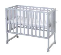 roba Lit et Berceau Cododo 'roba Style' 3 en 1 avec Barrière, Matelas et Bordure en Maille - Réglable en Hauteur pour Lit Parental - Barrières Latérales Amovibles - Dès la Naissance - Bois Gris