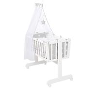 Berceau Complet En Bois Avec Accessoires Little Stars Blanc - Gris / Étoiles TU