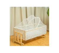 Berceau de bébé en bois, avec moustiquaire, teinte naturel pour matelas 85 x 48 cm