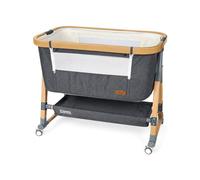 Berceau de chevet confortable avec matelas inclus - Next to Me berceau et couffin pour nouveau-nés, 3 positions de hauteur réglables, lit portable pour bébé de 0 à 6 mois (chêne/anthracite)