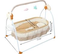 Berceau électrique, balancelle réglable, télécommande, kaki foncé