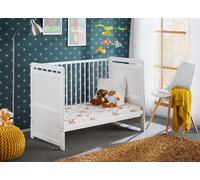 Berceau en bois de pin TYMEK 67x124 x H 56,90 cm-Blanc-Blanc-67 --