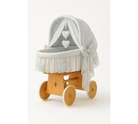 Berceau en osier - Lit d'enfant tissé à la main - bois naturel, literie sûre et respirante, avec capuche