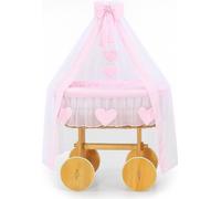 Berceau pour bébé en osier, osier tressé à la main, confort naturel avec matelas et literie de haute qualité