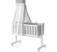 Berceau pour bébé Vitalispa Noah Blanc 40x90 avec des roues, Model 30307
