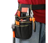 Berfea Ceinture Porte Outil, Petite Sac Pochette à Outils en Nylon avec Ceinture Réglable, Multifonction, Robuste, Sacoche Outils pour électriciens, Charpentier, Constructeur