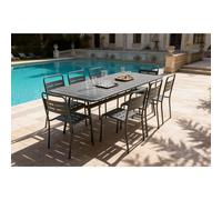 Bergame ensemble table de jardin 200 cm et 8 chaises