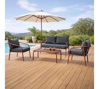 Bergame salon de jardin 4 places terracotta
