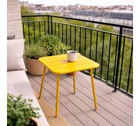 Bergame table carrée 2 places 50x50cm jaune