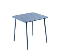 Bergame table carrée 4 places 70x70cm bleu