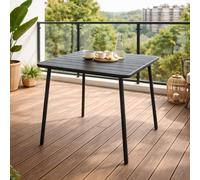Bergame table carrée 4 places 70x70cm gris foncé