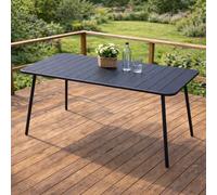 Bergame table de jardin 4 à 6 places 120cm gris foncé