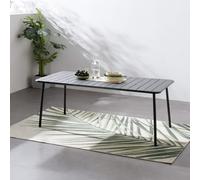 Bergame table de jardin 6 places 160cm gris foncé