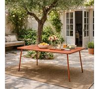 Bergame table de jardin 6 places 160cm terracotta