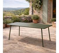 Bergame table de jardin 6 places 160cm vert
