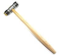 Bergeon 30417 - Marteau d'horloger bi-matériaux, manche en bois, embouts interchangeables, un en laiton et un en matière synthétique