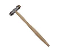 Bergeon - 30417 - Marteau d'horloger bi-matériaux, manche en bois, embouts interchangeables, un en laiton et un en matière synthétique