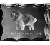 Berger du Caucase - cristal avec photo du chien, statuette en verre avec photo, cadre unique avec photo de la marque Art-Dog