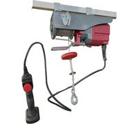 Berger & Schröter | Palan électrique mobile à batterie 125/250 kg, 18 V, câble en acier de 12 m, interrupteur « homme mort », travaux de levage en atelier